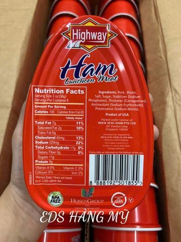  Thịt hộp Highway Ham Luncheon Meat 