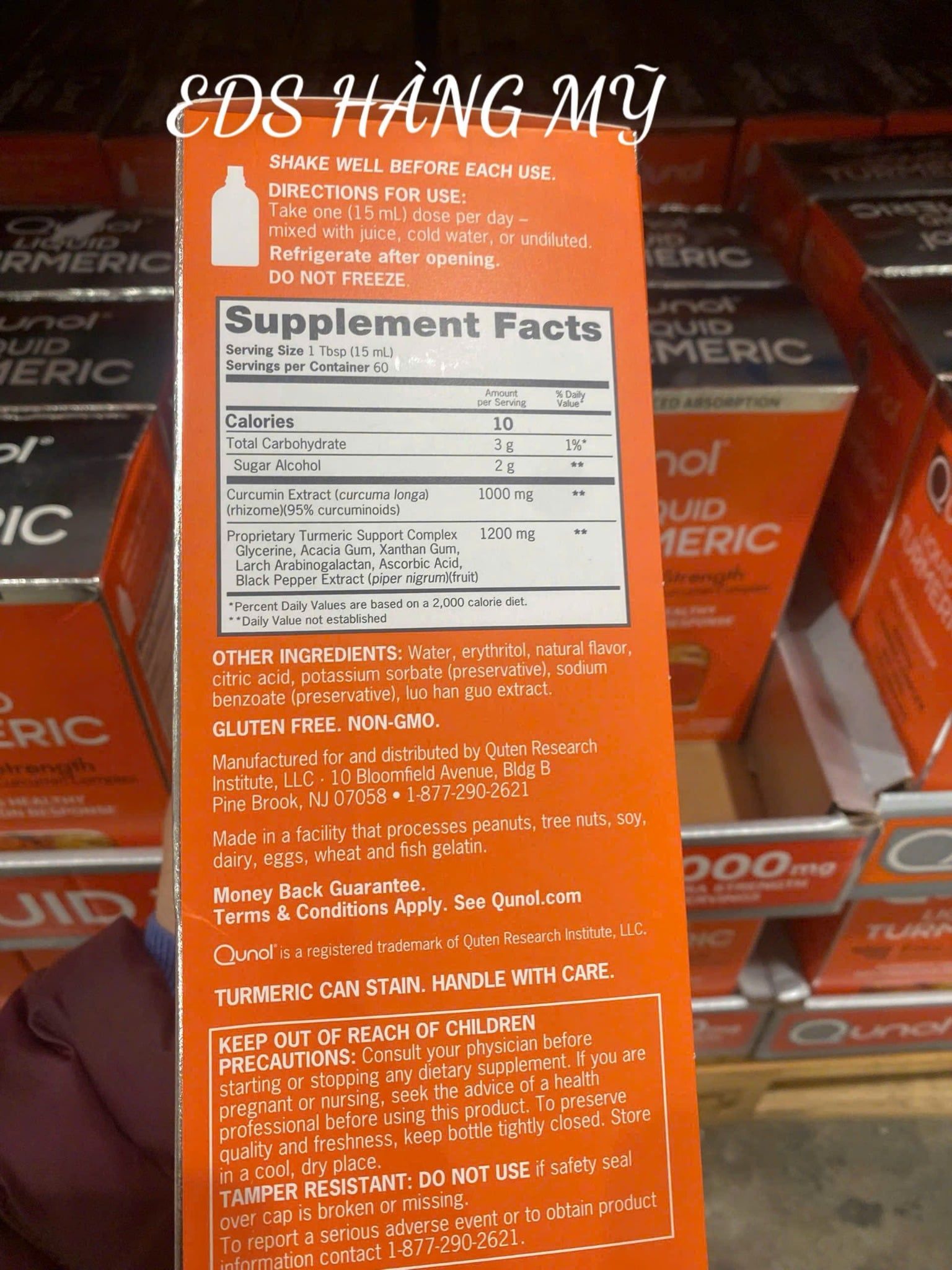 Nước uống tinh chất nghệ tươi Qunol Liquid Turmeric 1000mg