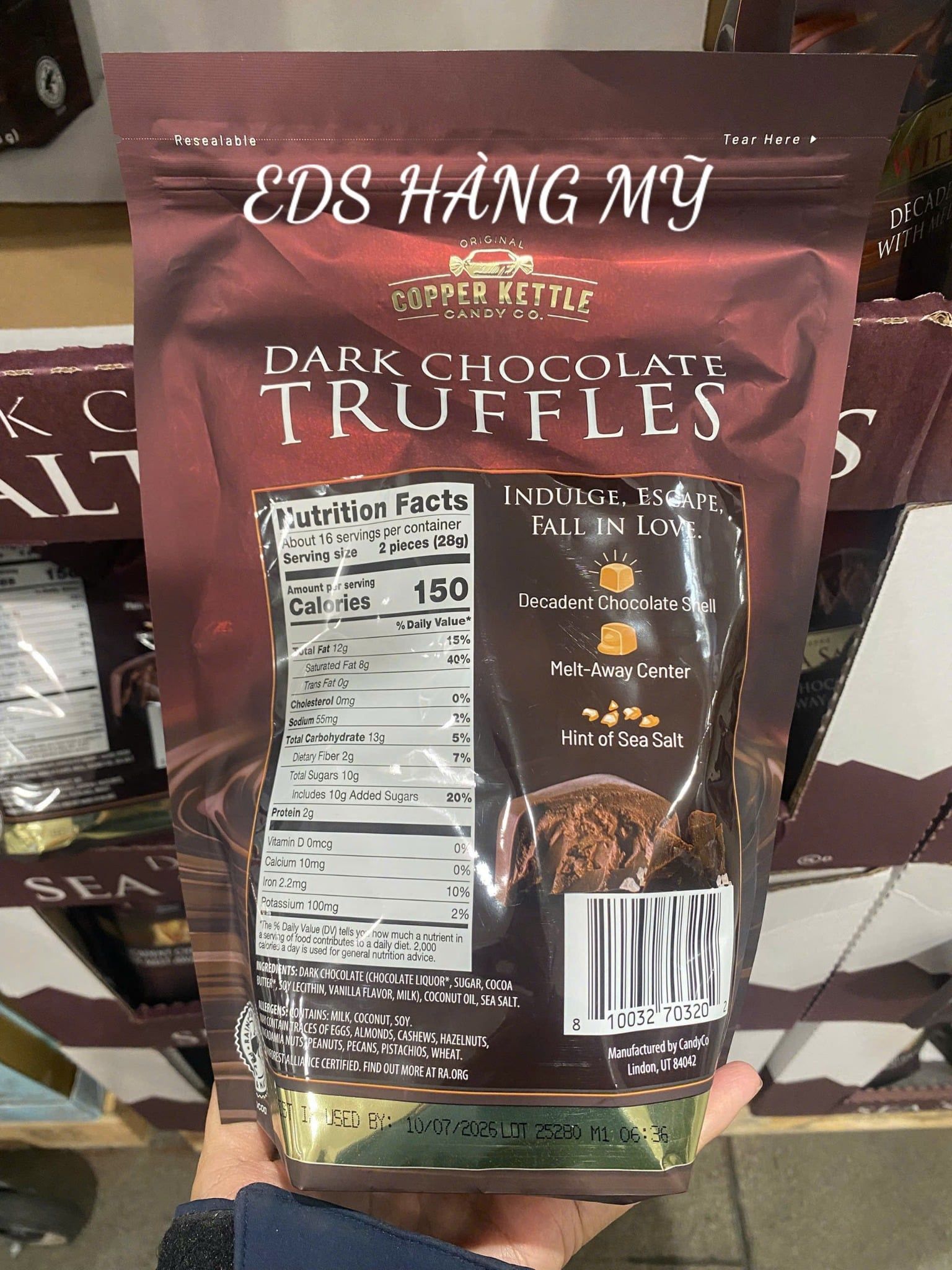 SOCOLA ĐEN COPPER KETTLE DARK CHOCOLATE TRUFFLES