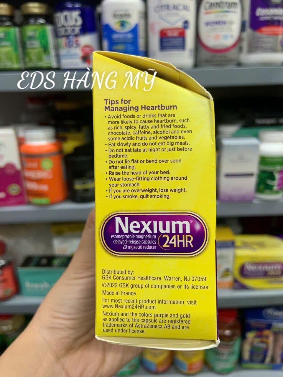 Viên uống hỗ trợ giảm viêm loét trào ngược dạ dày Nexium 24hr