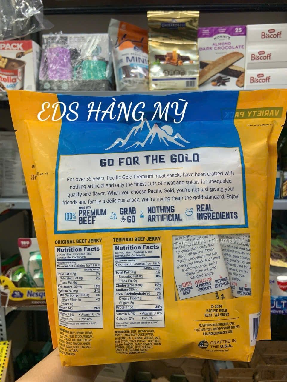 Thịt bò khô PACIFIC GOLD BEEF JERKY