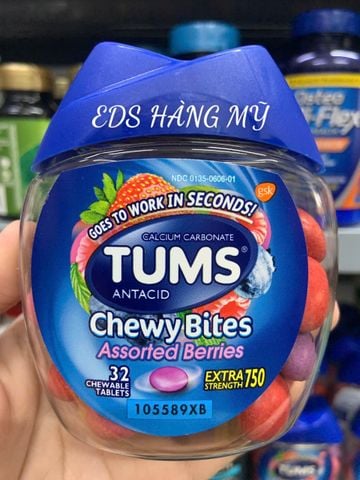  Kẹo nhai giảm đầy hơi khó tiêu Tums 