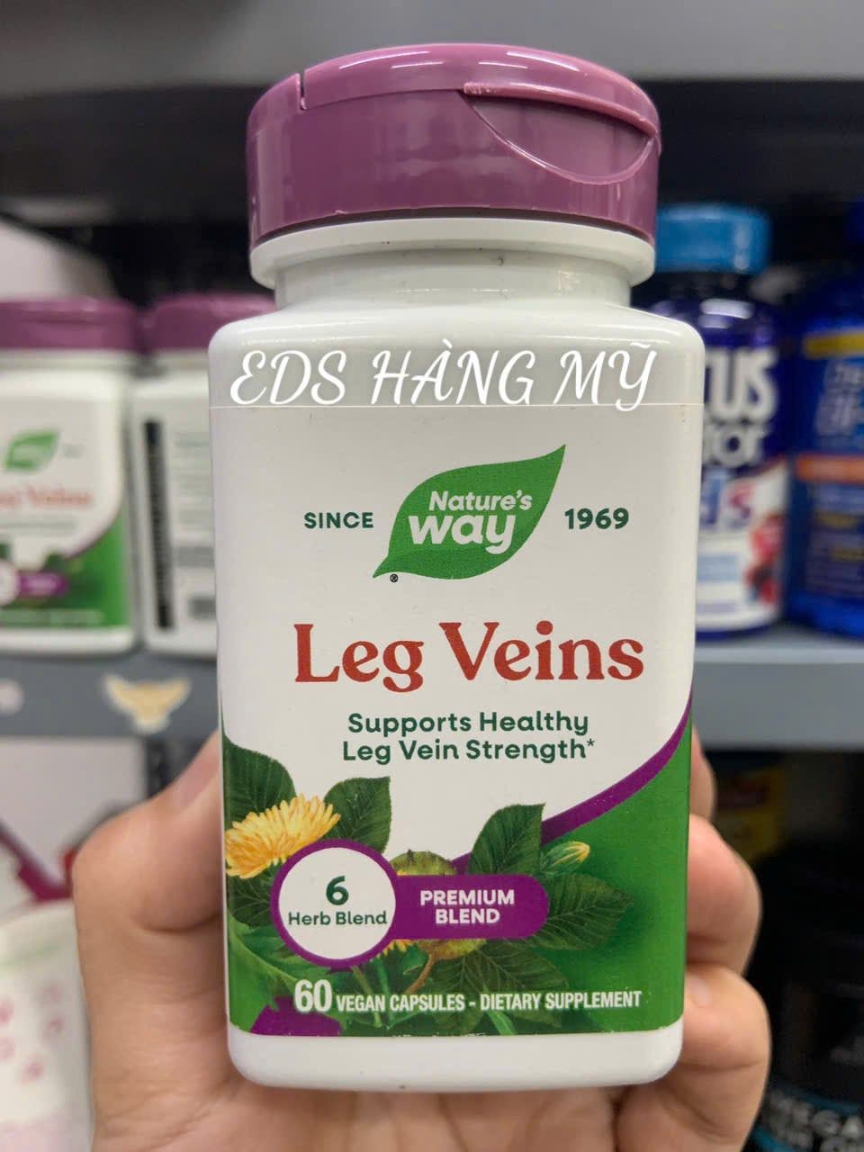 Viên uống giảm suy giãn tĩnh mạch Nature’s Way Leg Veins