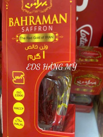  Saffron nhụy hoa nghệ Tây Bahraman Saffron 1g 