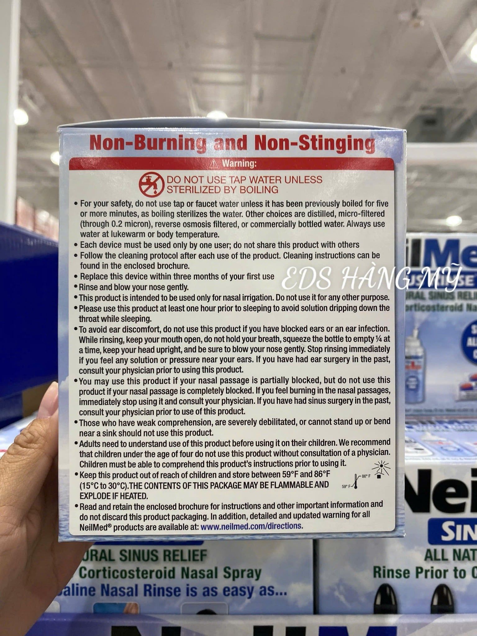 Bộ rửa mũi NeilMed Sinus Rinse (gồm 2 bình rửa + 250 gói muối + 1 chai xịt mũi Neilmed)
