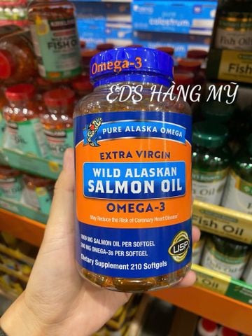  Viên uống dầu cá hồi Pure Alaska Omega-3 Wild Salmon Oil 1000mg 