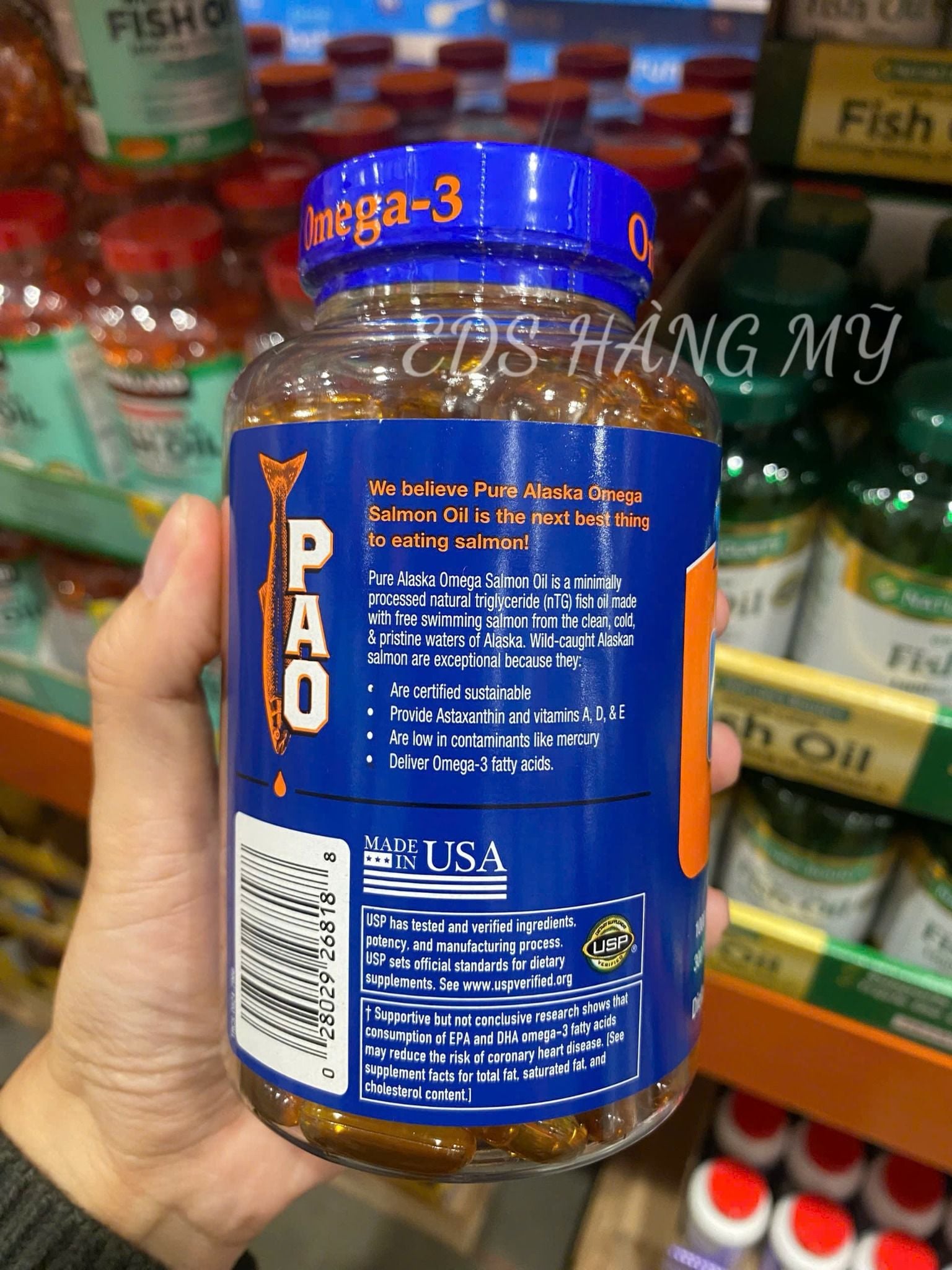 Viên uống dầu cá hồi Pure Alaska Omega-3 Wild Salmon Oil 1000mg