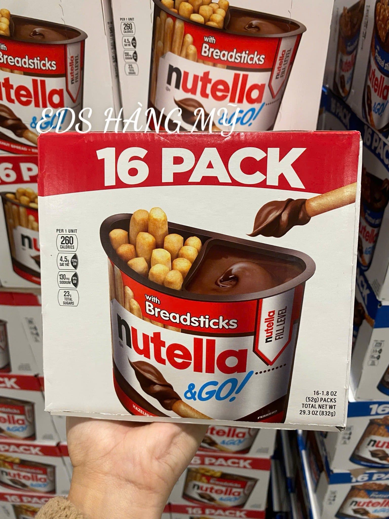 Bánh que chấm sốt chocolate Nutella and Go