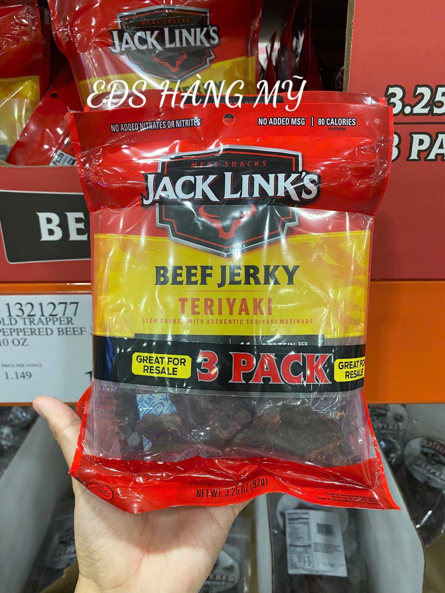 Khô bò tẩm vị teriyaki Jack Link's Beef Jerky