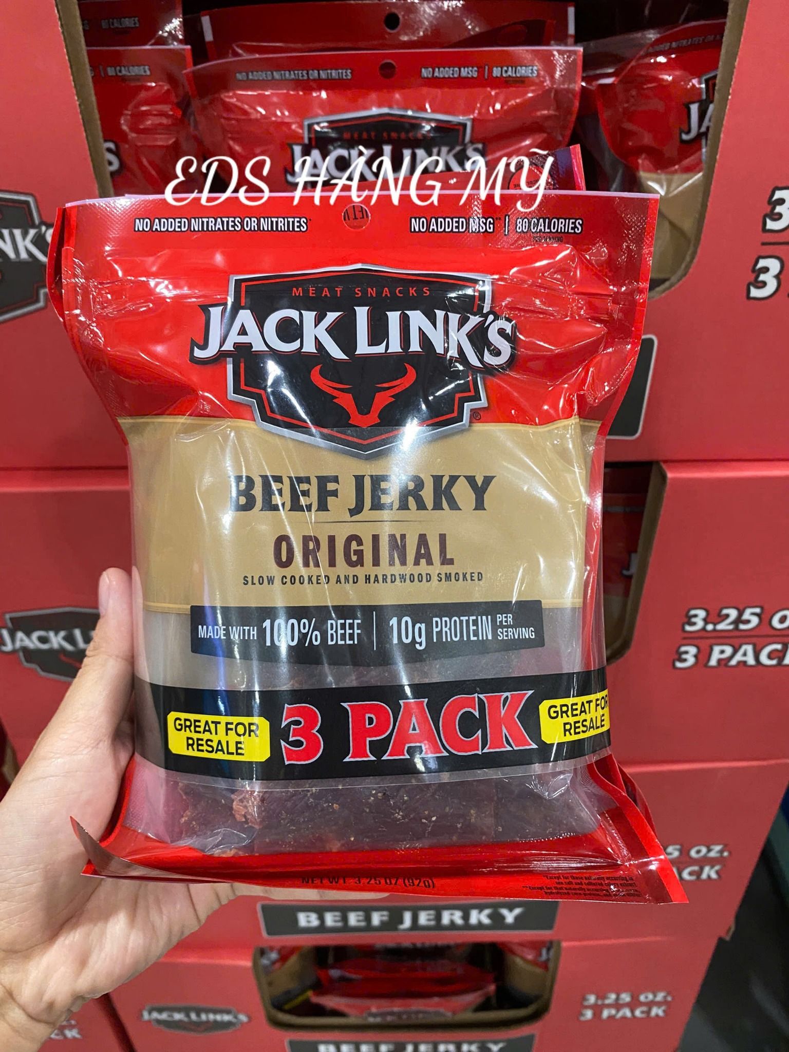 Khô bò tẩm vị teriyaki Jack Link's Beef Jerky