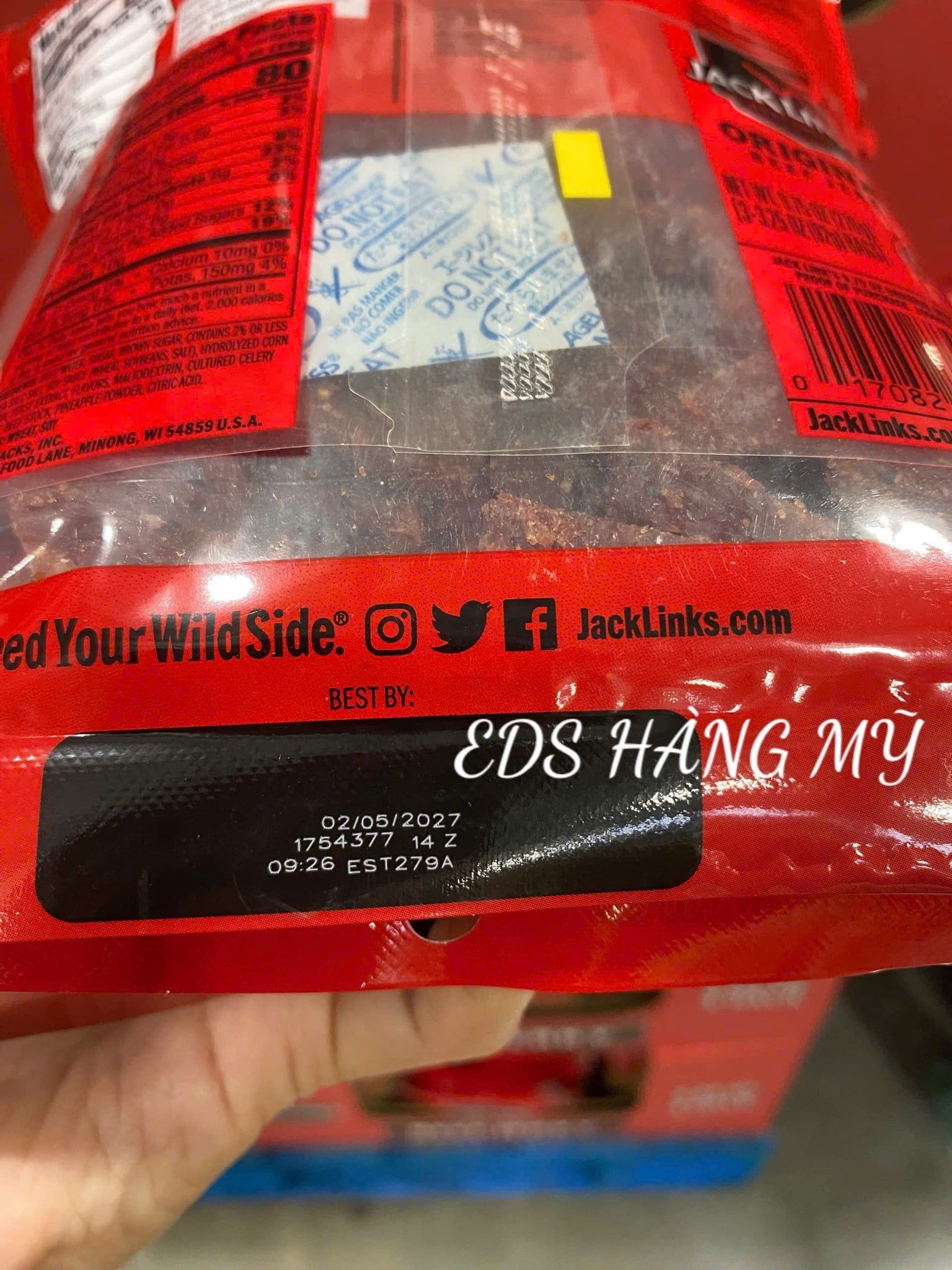 Khô bò tẩm vị teriyaki Jack Link's Beef Jerky