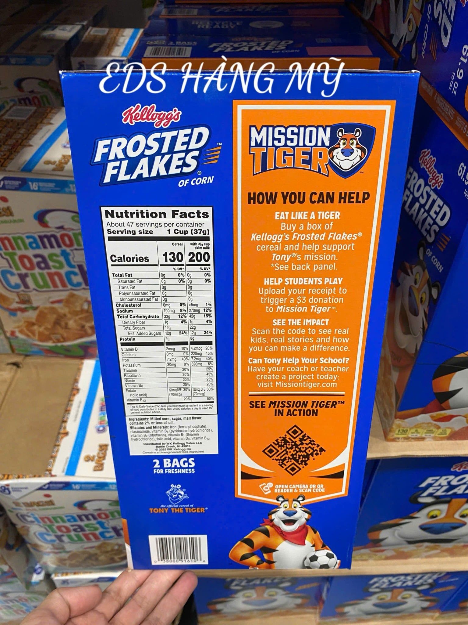 Ngũ cốc ăn sáng Kellogg’s Frosted Flakes