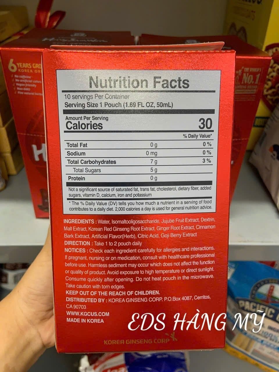 Nước hồng sâm Chính phủ Hàn Quốc Cheon Kwan Jang