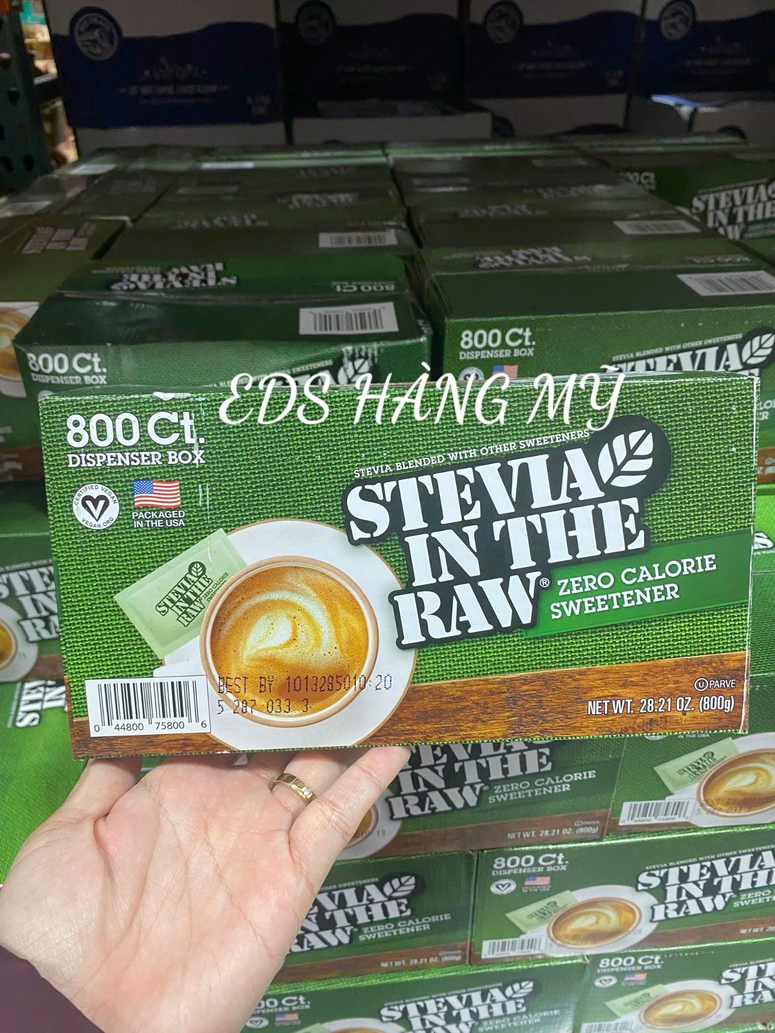 Đường ăn kiêng chiết xuất từ lá cỏ ngọt Stevia In The Raw Zero Calorie Sweetener