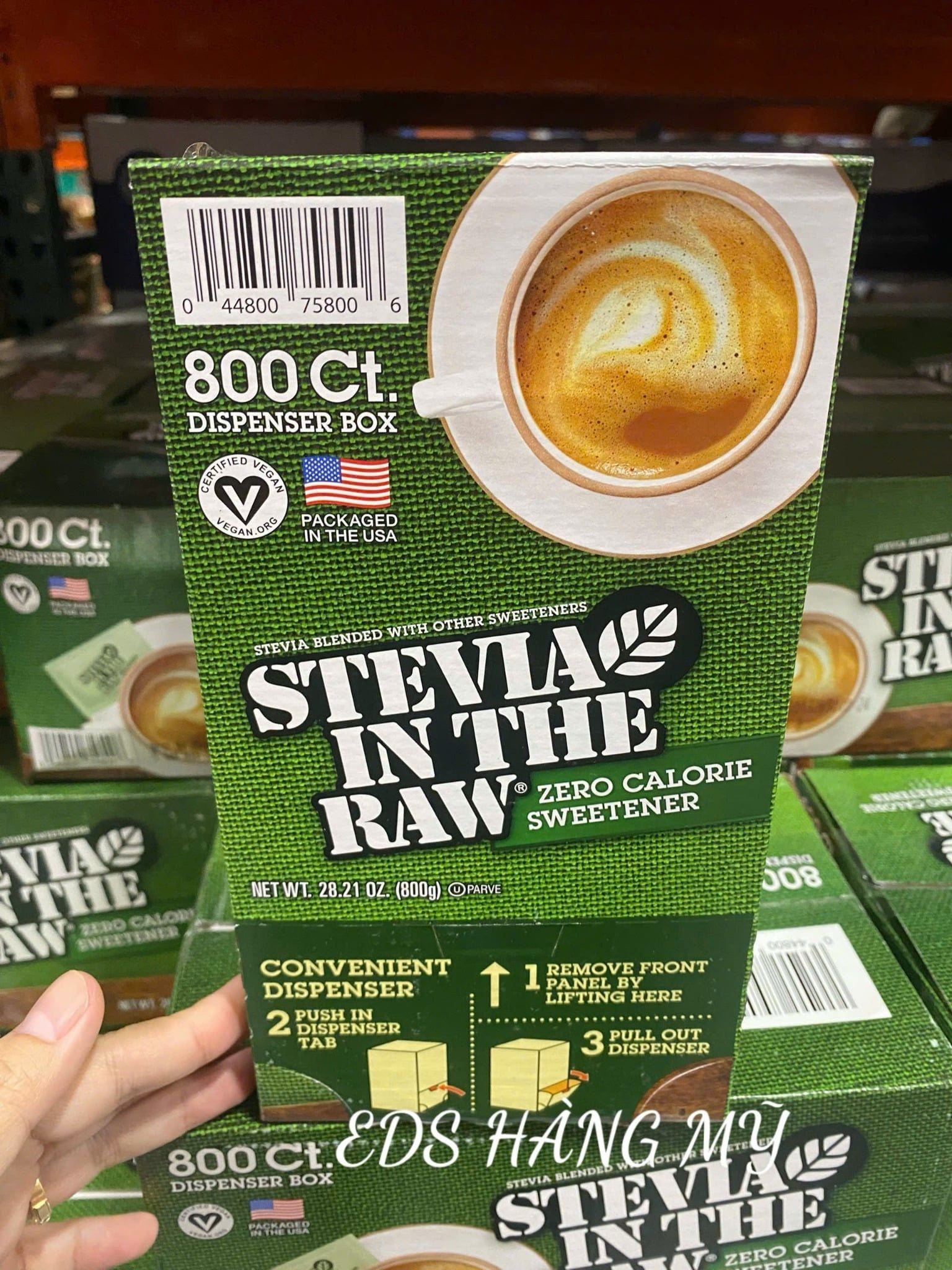 Đường ăn kiêng chiết xuất từ lá cỏ ngọt Stevia In The Raw Zero Calorie Sweetener