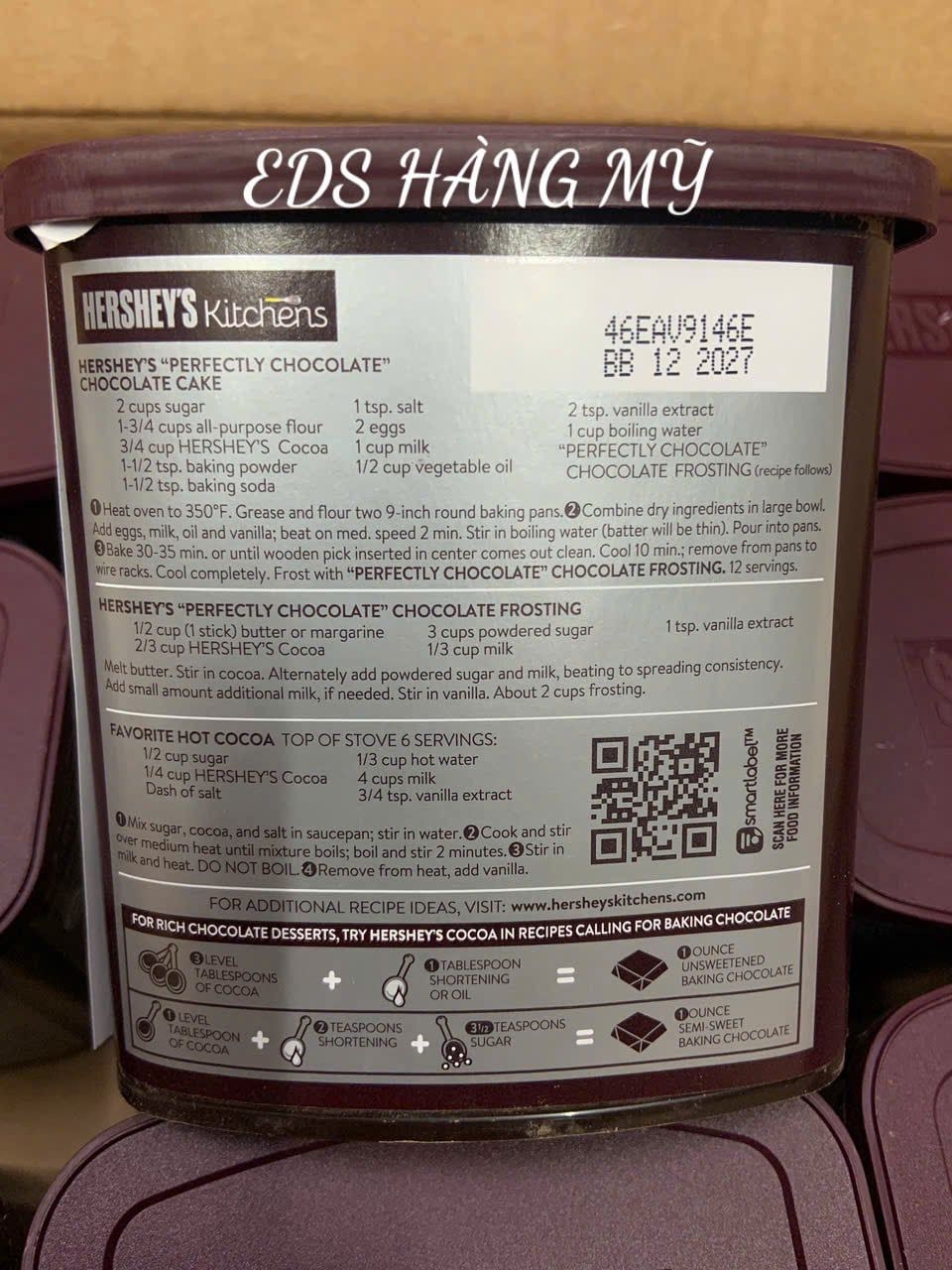 Bột ca cao nguyên chất Hershey's Cocoa