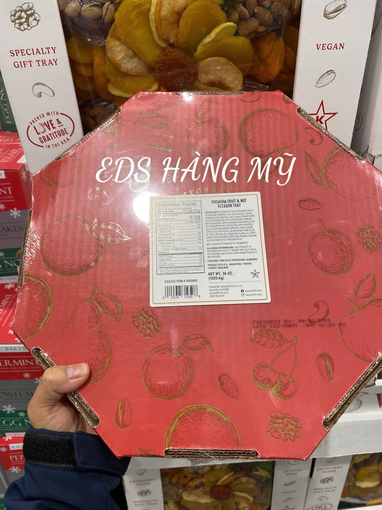 KHAY TRÁI CÂY & HẠT KHÔ CAO CẤP VACAVILLE FRUIT