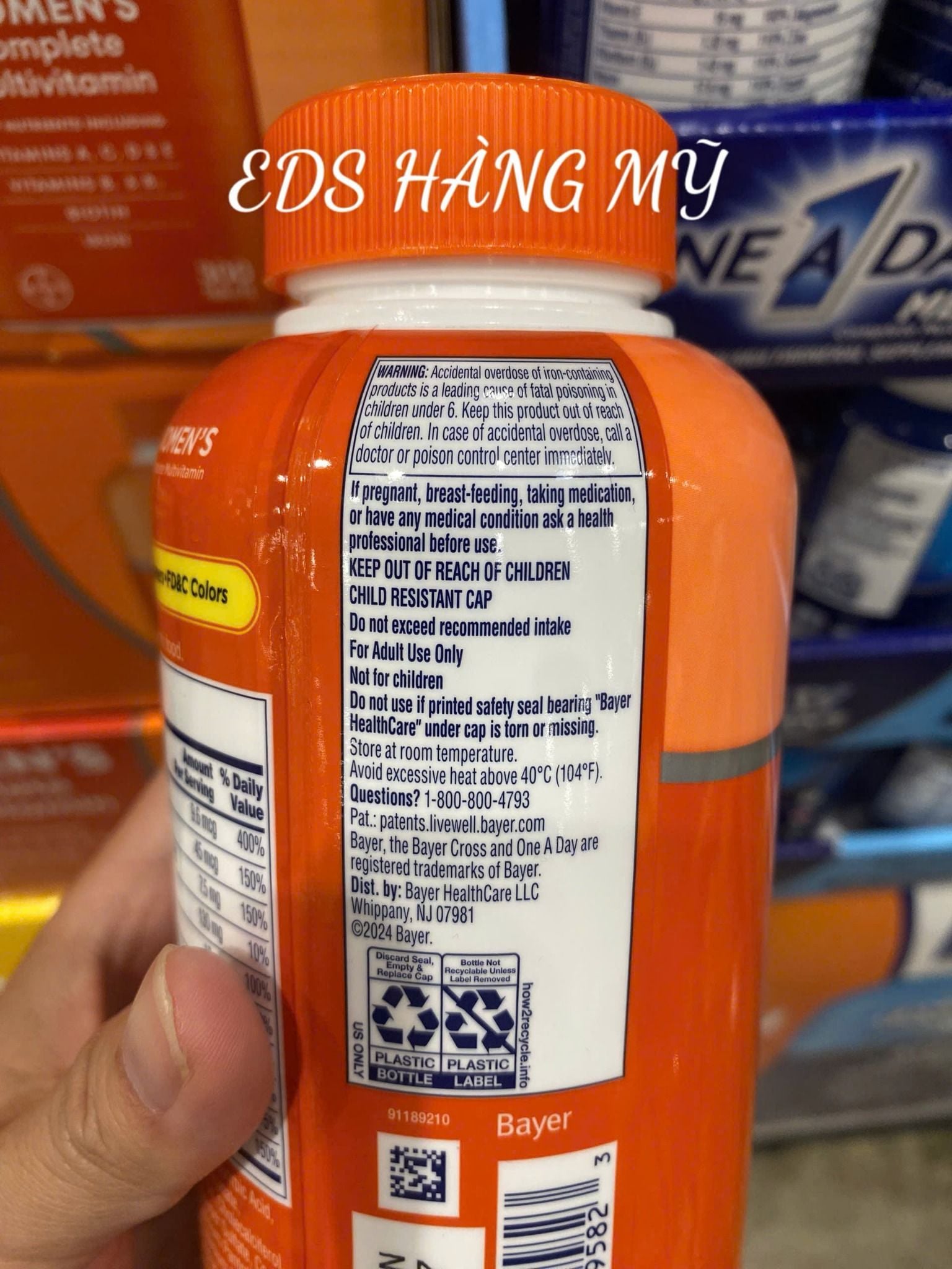 Viên uống vitamin tổng hợp One A Day Women’s Multivitamin (cho nữ dưới 50 tuổi)