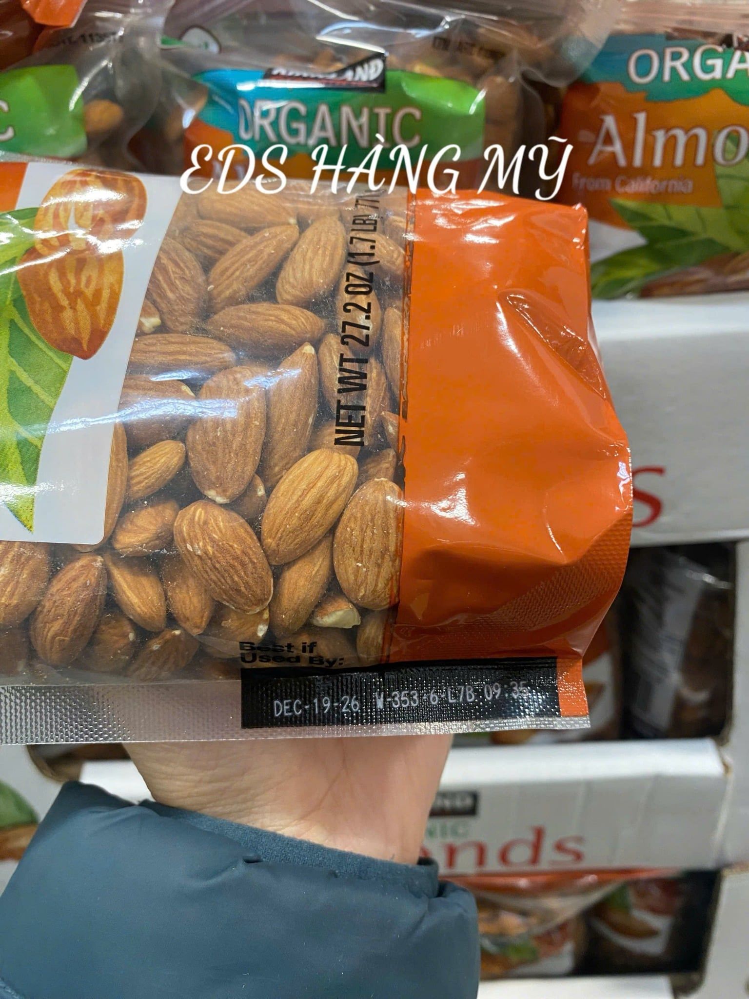 Hạt Hạnh Nhân Hữu Cơ Kirkland – Organic Almonds from California