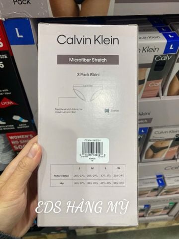 Quần Lót Nữ Calvin Klein Microfiber Stretch – Set 3 Quần Bikini 