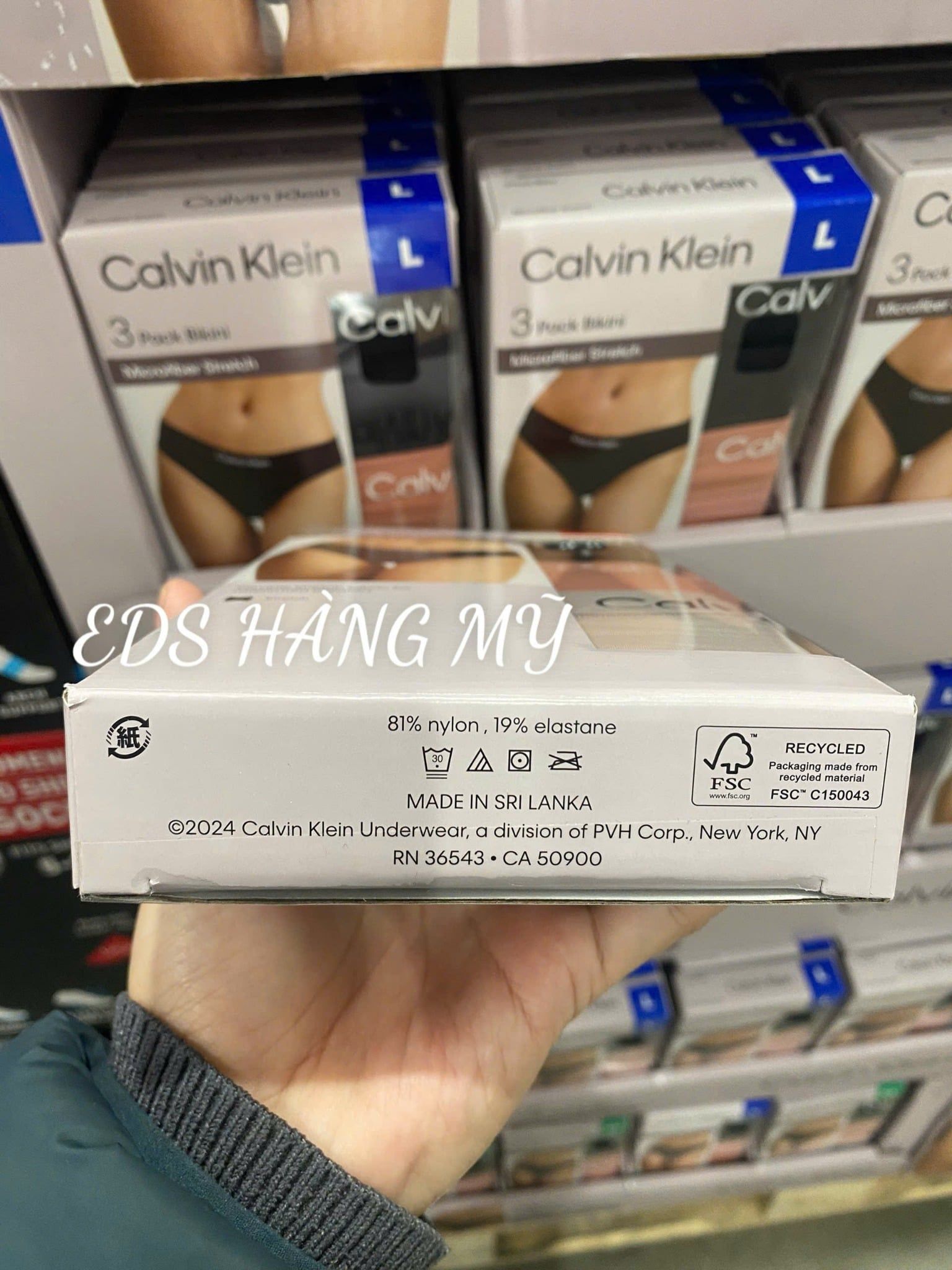 Quần Lót Nữ Calvin Klein Microfiber Stretch – Set 3 Quần Bikini