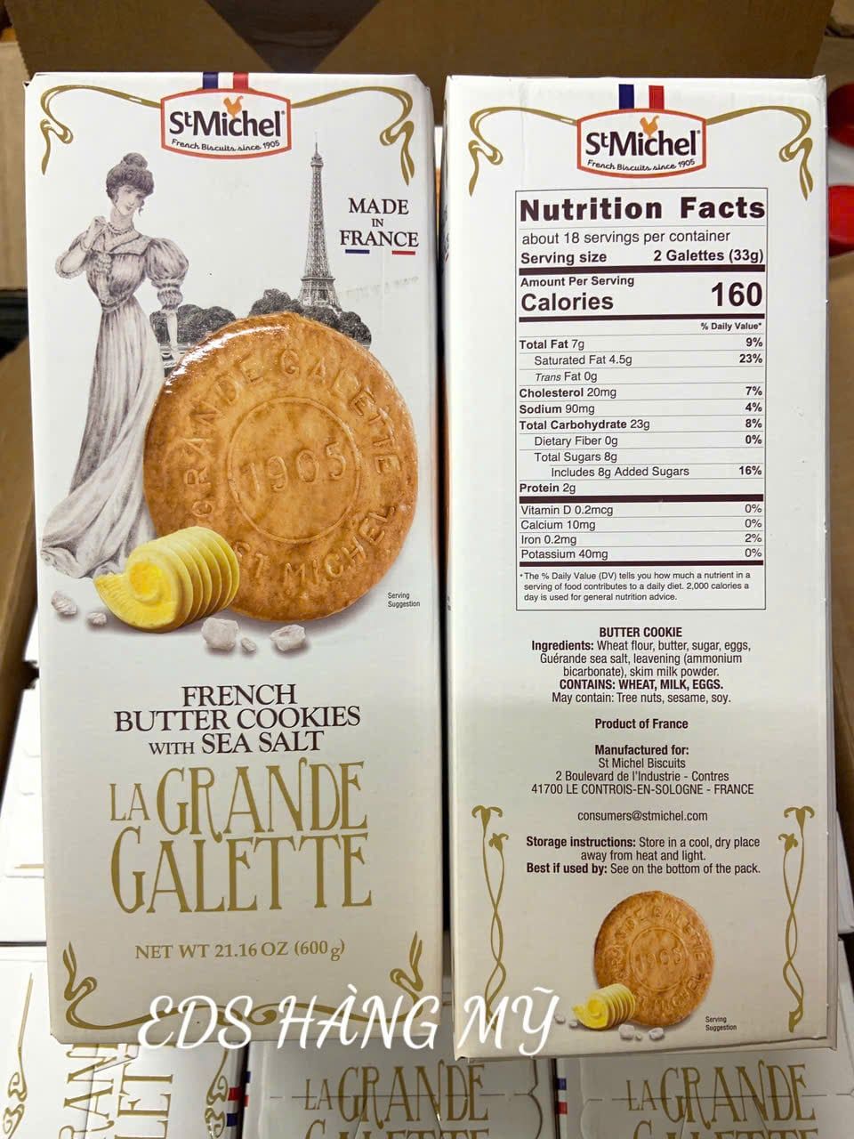 Bánh quy bơ La Grande Galette French Butter Cookies