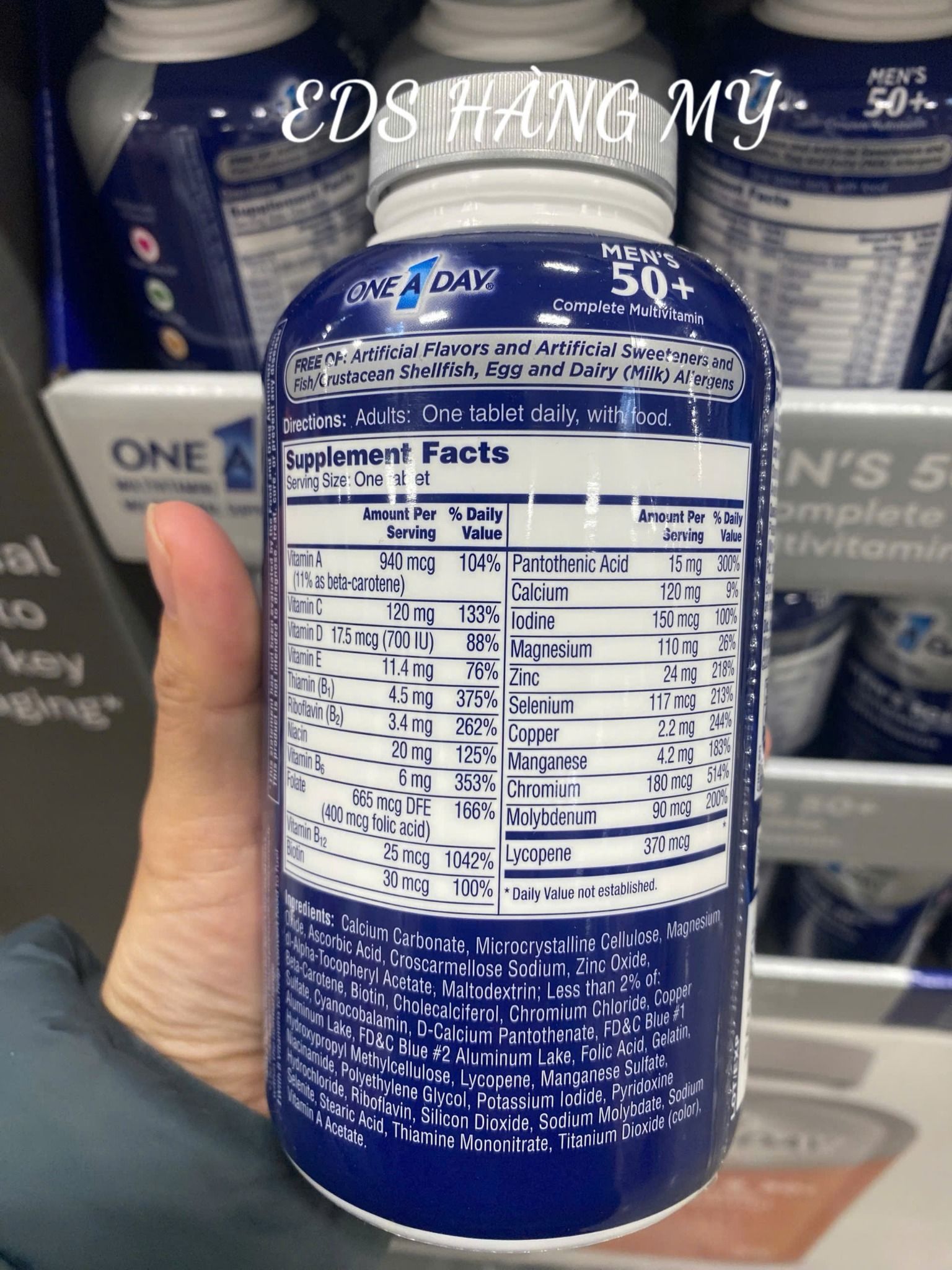 Viên uống vitamin tổng hợp One A Day Men's Multivitamin 50+ (cho nam trên 50 tuổi)