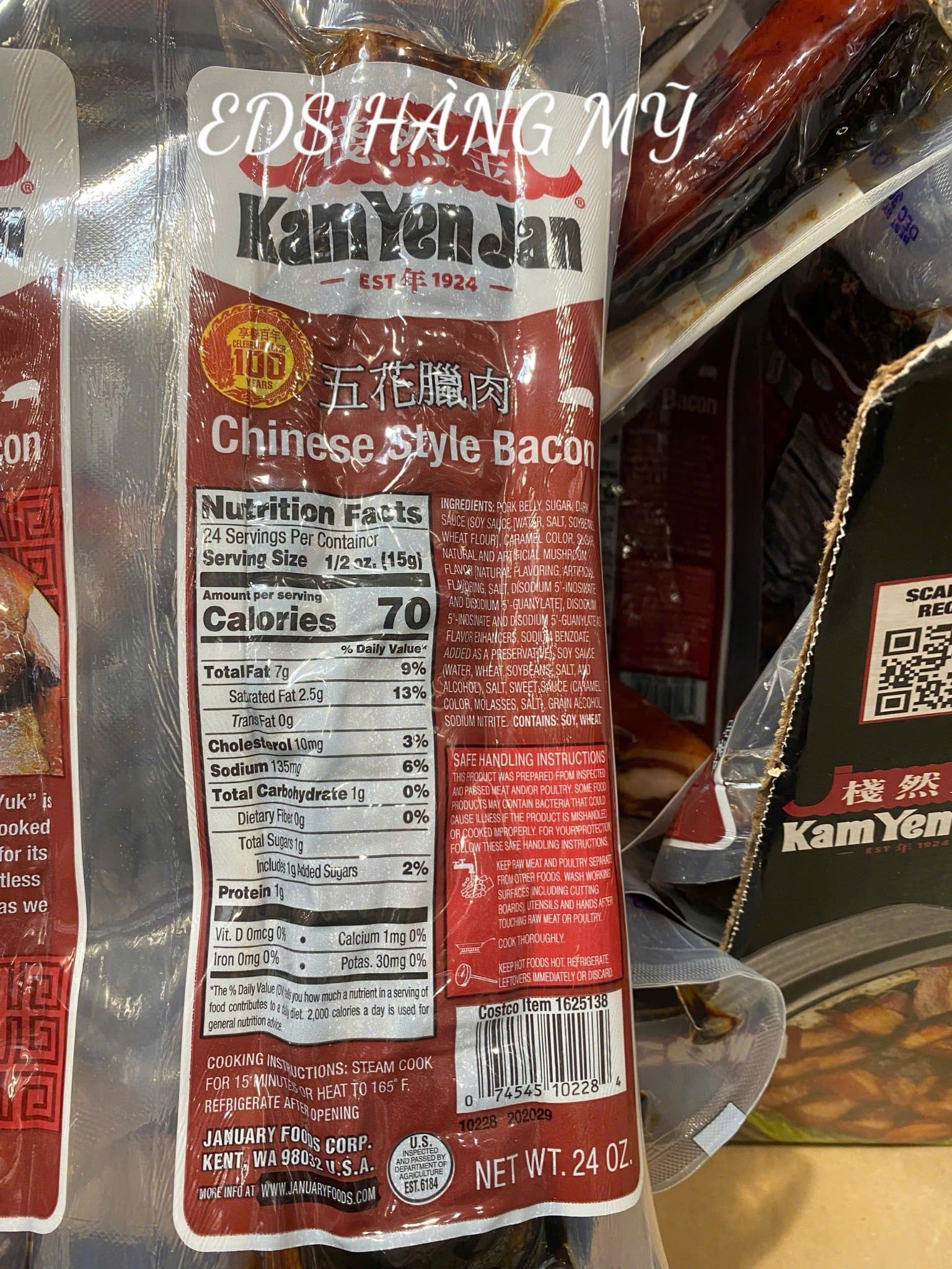 BA CHỈ HEO XÔNG KHÓI KAM YEN JAN