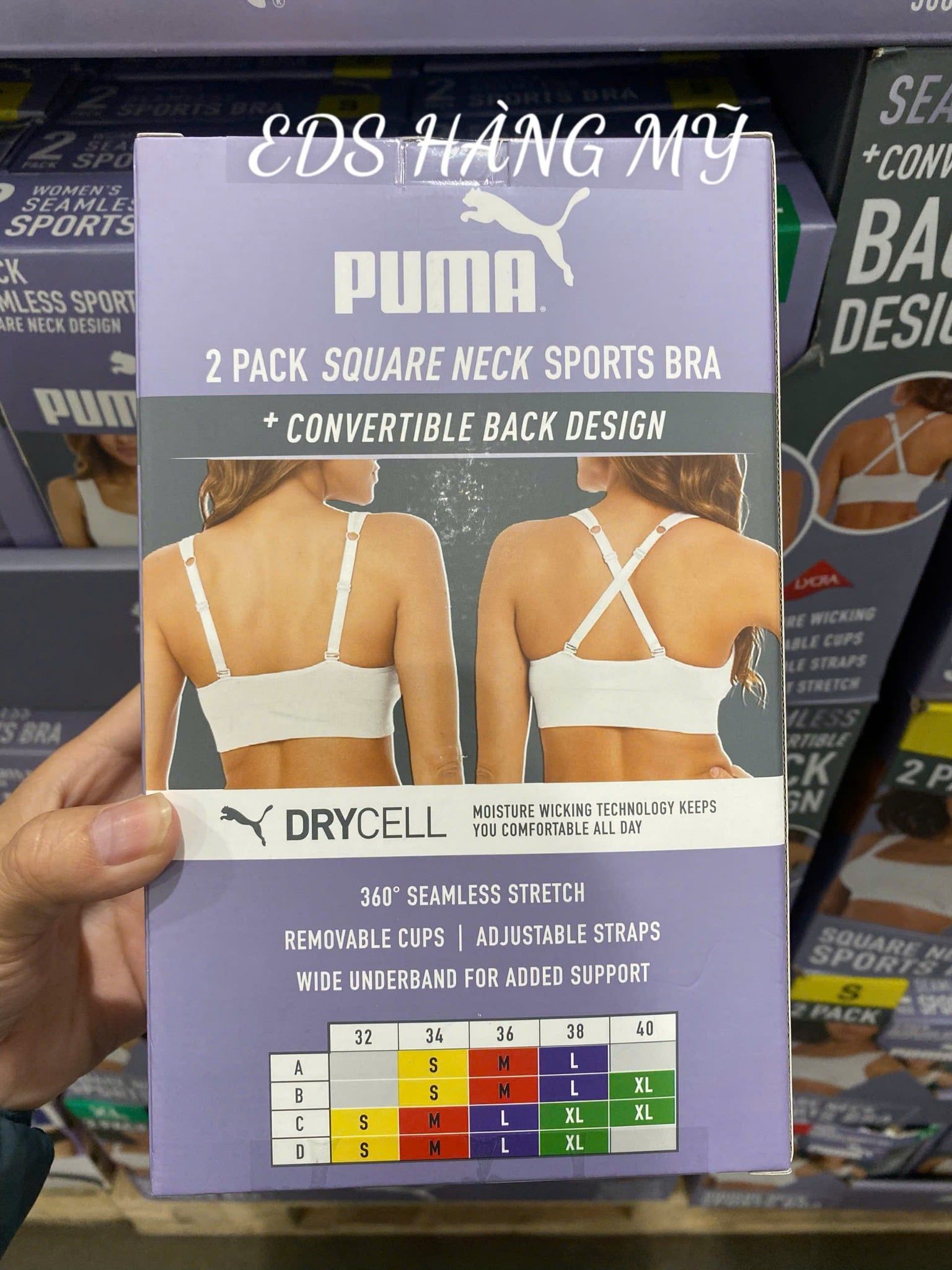 Set 2 áo tập Puma Sports Bra