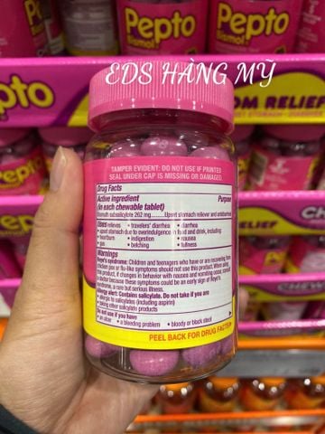  VIÊN NHAI DẠ DÀY PEPTO-BISMOL CHEWS 