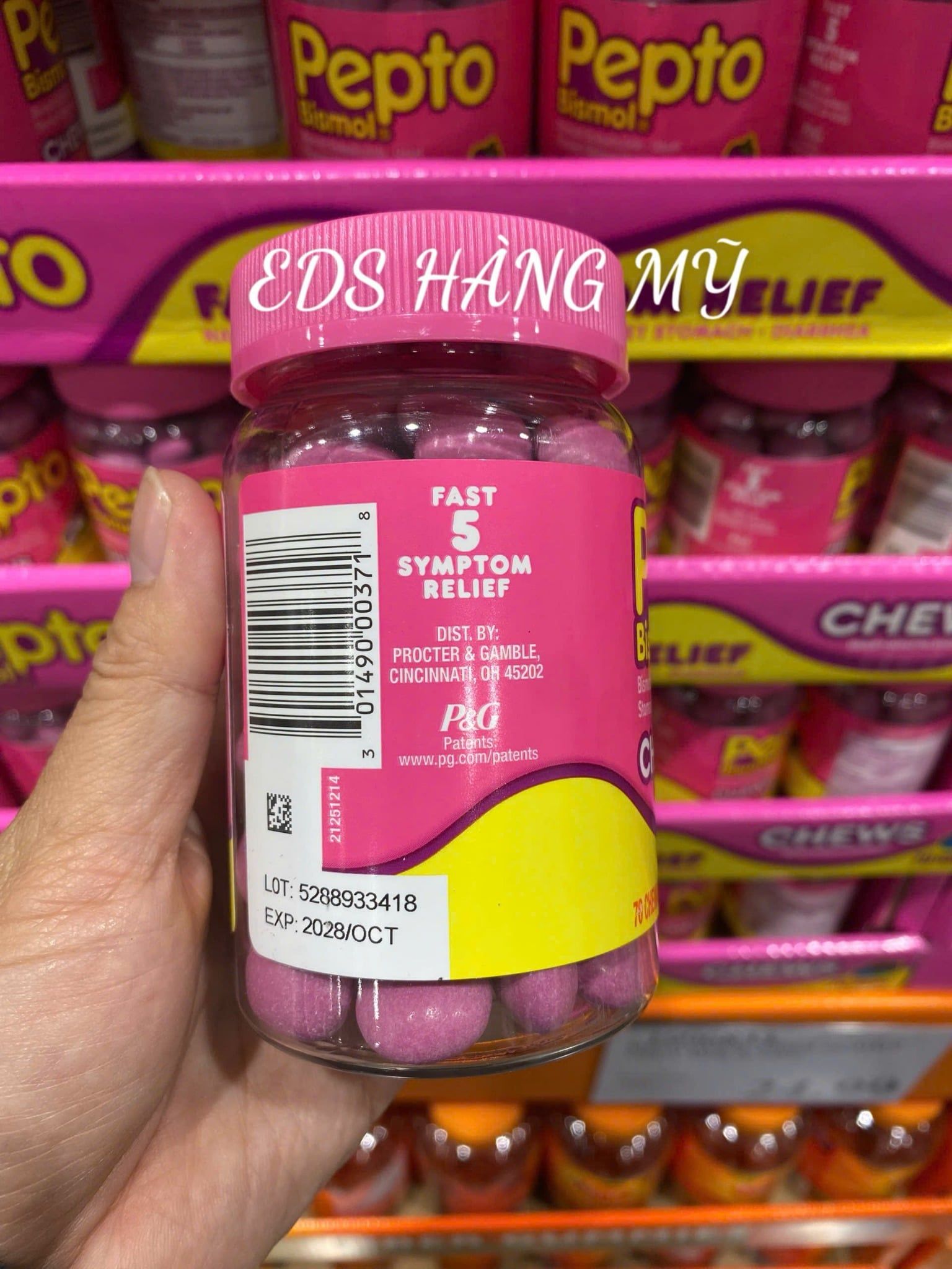 VIÊN NHAI DẠ DÀY PEPTO-BISMOL CHEWS