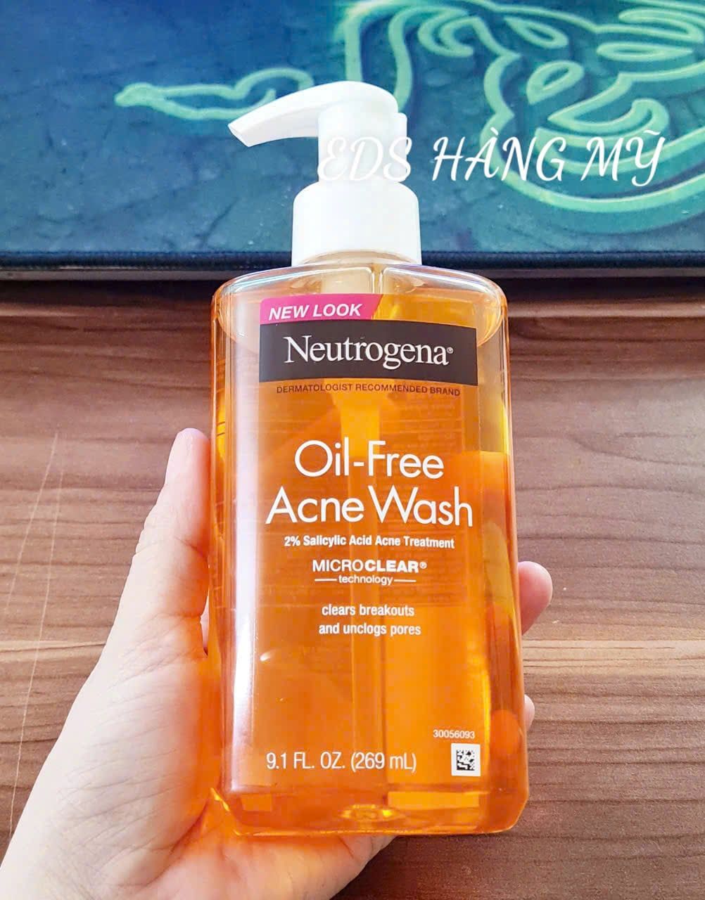 Sữa rửa mặt ngăn ngừa và giảm mụn Neutrogena Oil-Free Acne Wash