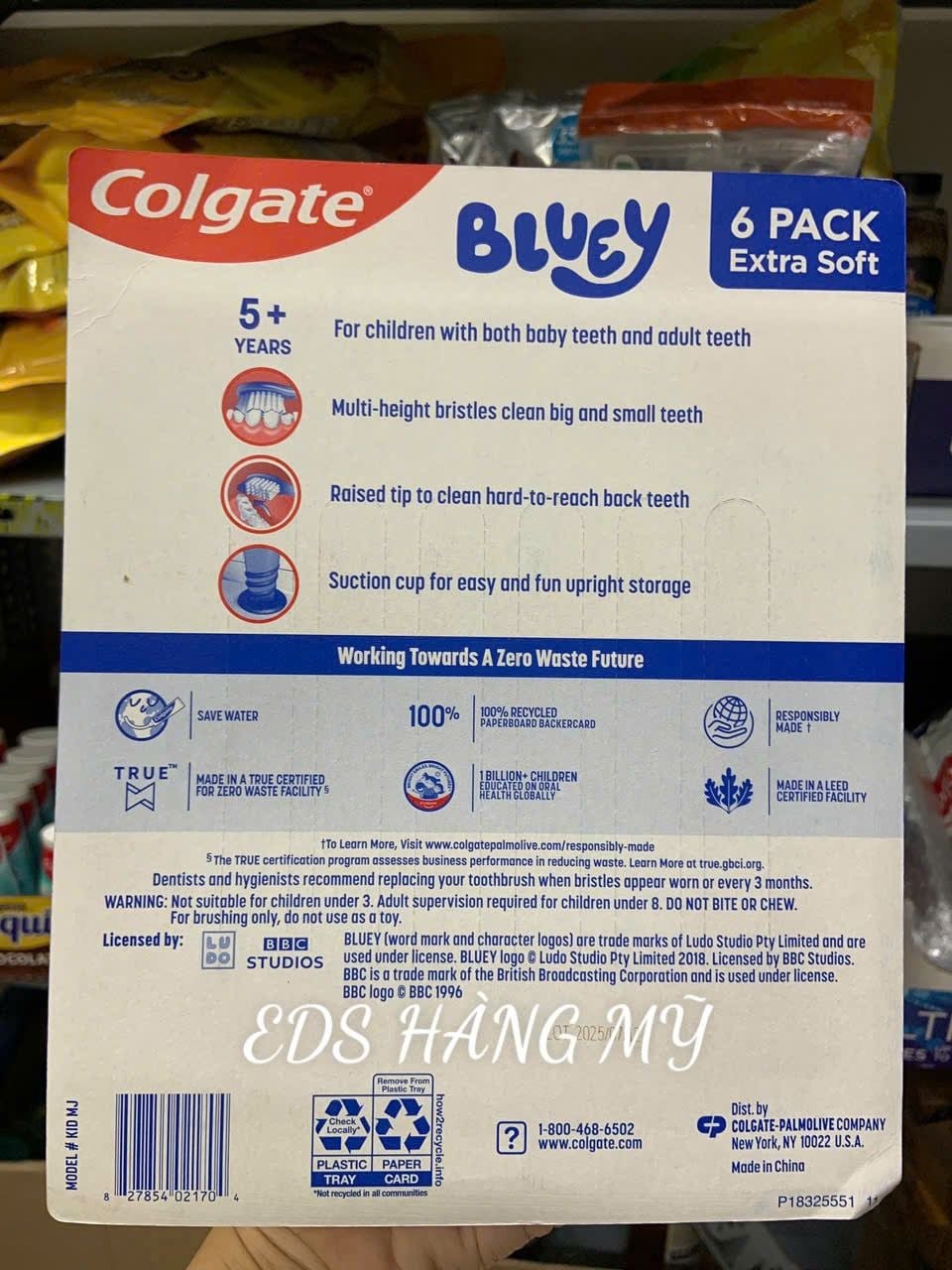 Bàn Chải Đánh Răng Trẻ Em Colgate Bluey (6 pack)