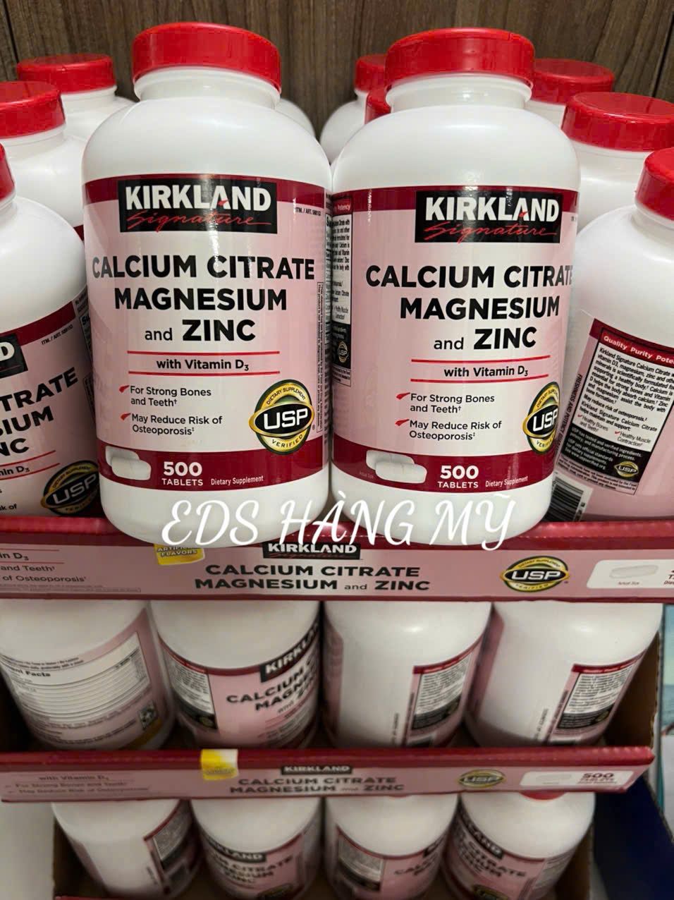 Viên uống hỗ trợ xương khớp Kirkland Calcium Citrate Magnesium and Zinc