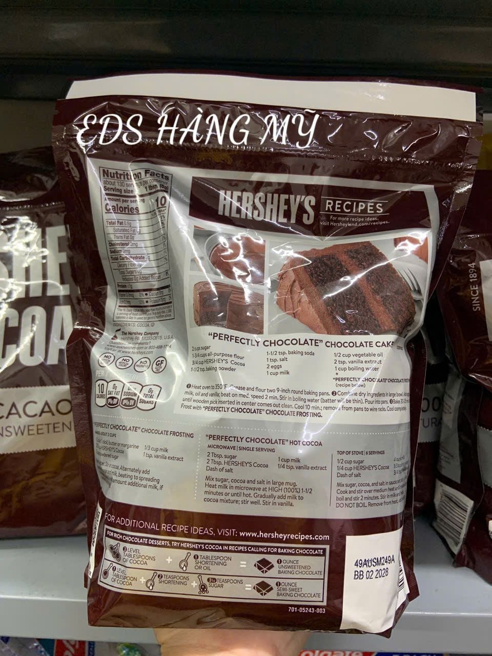 Bột ca cao nguyên chất Hershey's Cocoa