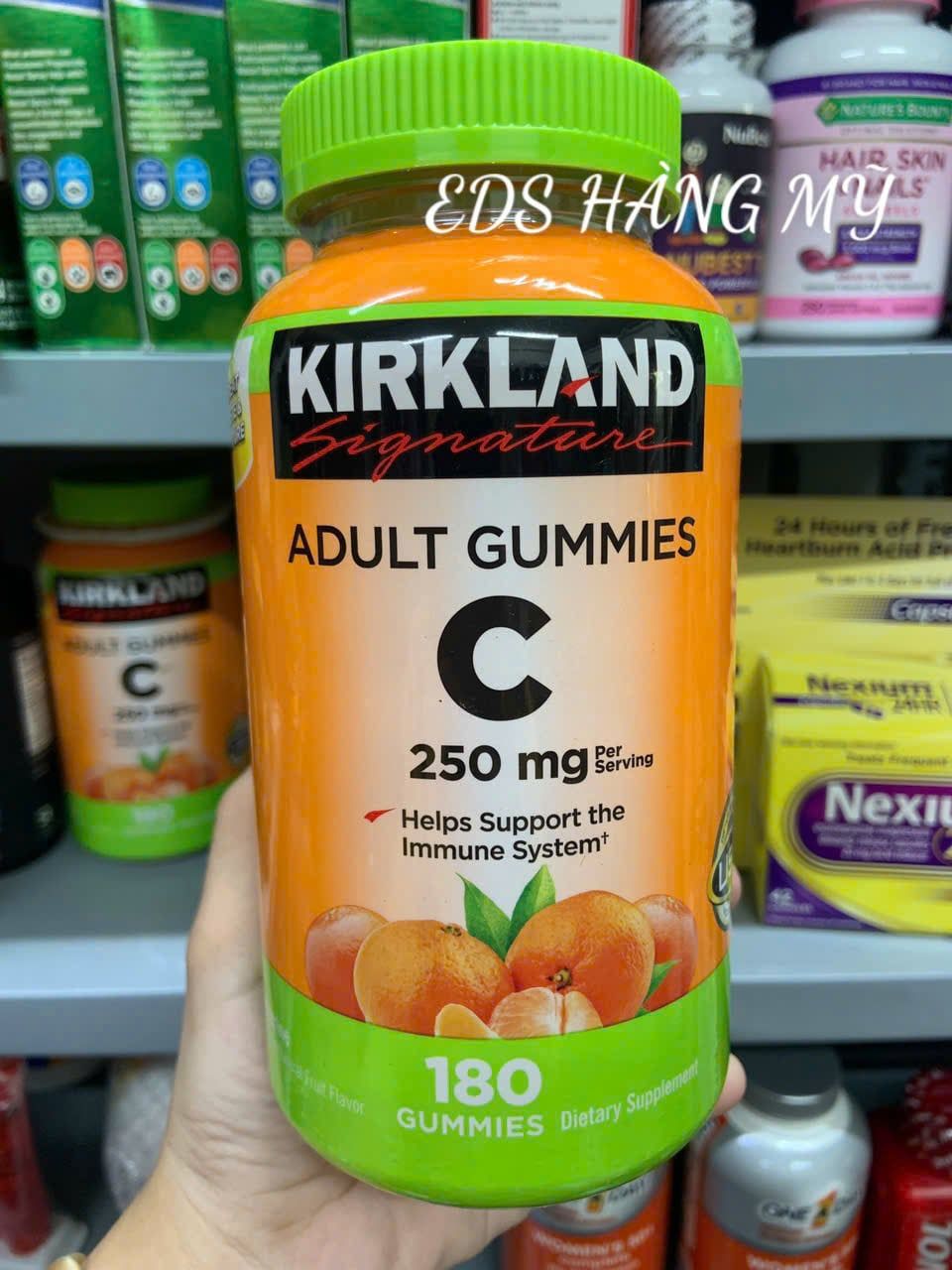 Kẹo dẻo bổ sung Vitamin C Kirkland Adult Gummies C 250mg (180 viên)