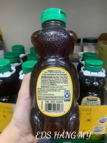  Mật ong hữu cơ Kirkland Organic Raw Honey - Chai 680gr 