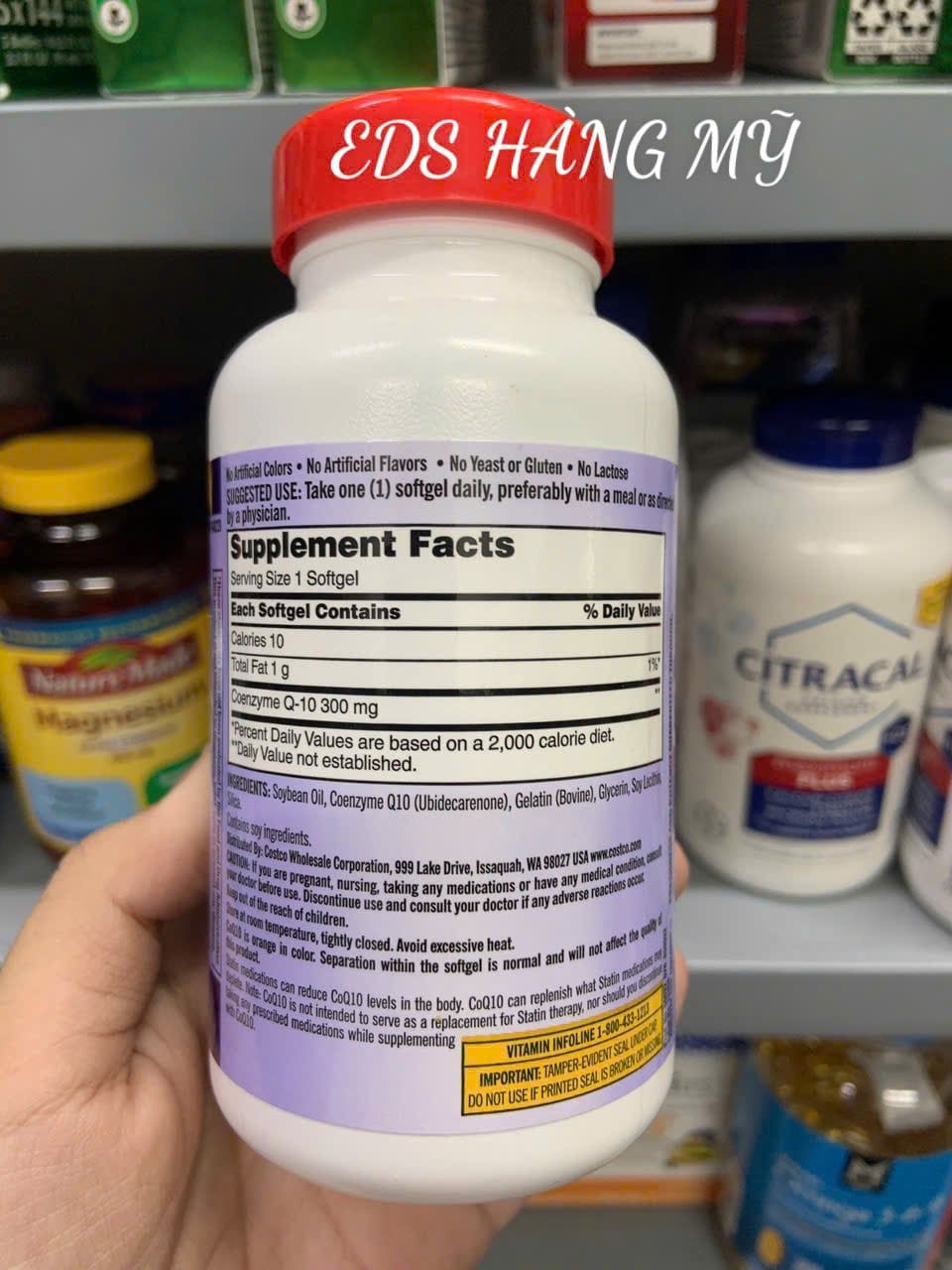 Viên uống hỗ trợ tim mạch Kirkland signature CoQ10 300mg