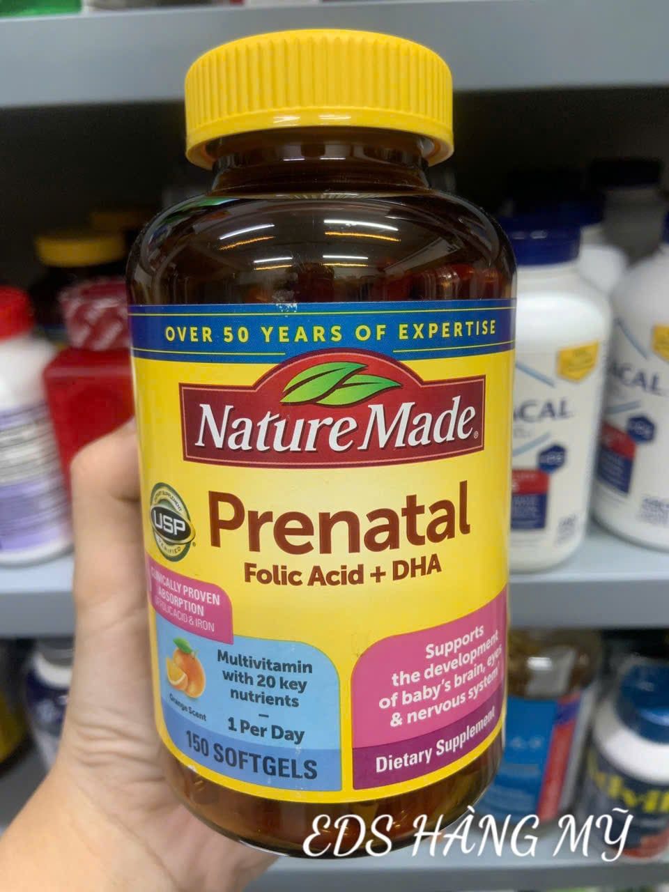 Viên uống vitamin tổng hợp cho phụ nữ mang thai Nature Made Prenatal
