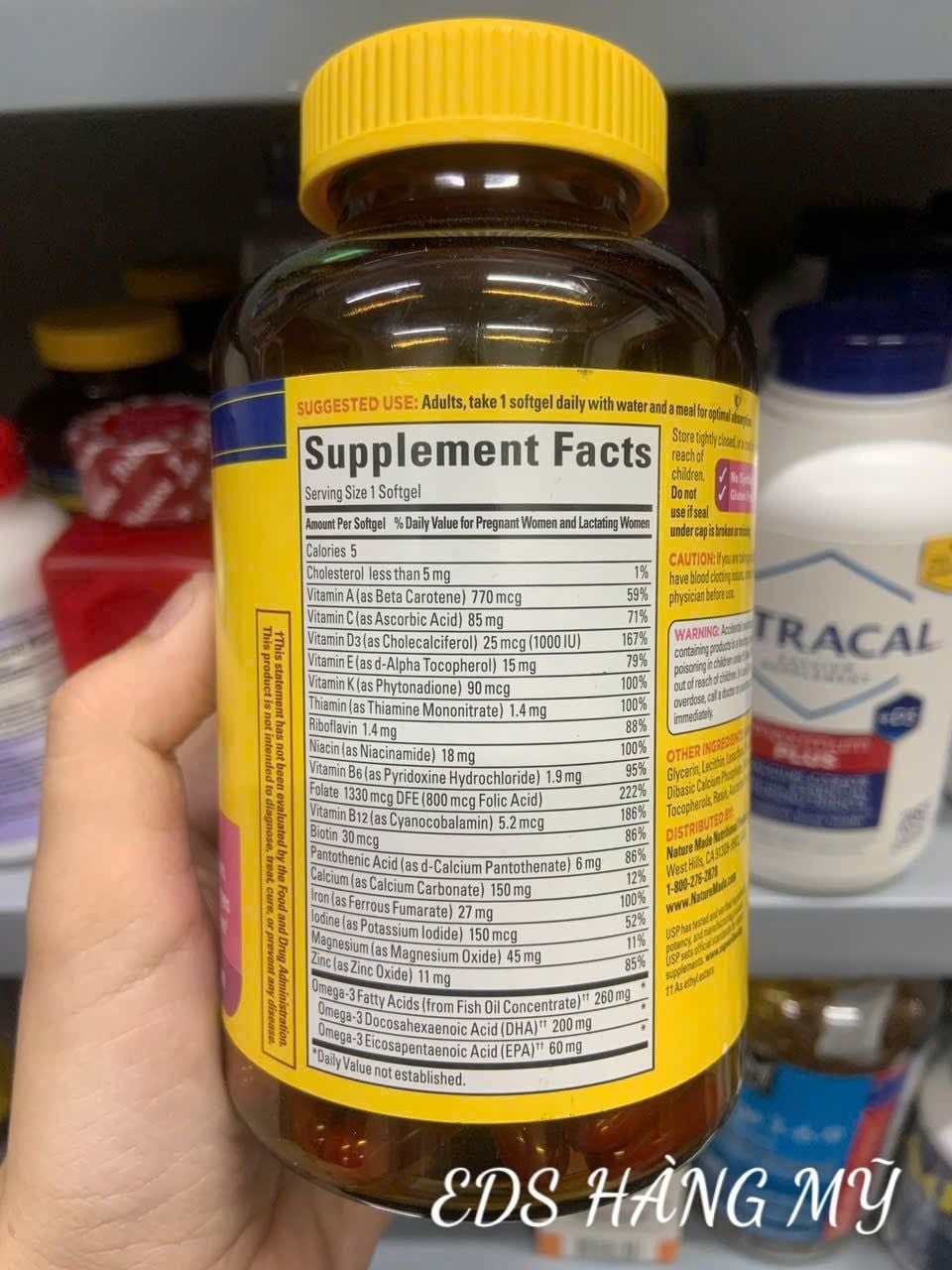 Viên uống vitamin tổng hợp cho phụ nữ mang thai Nature Made Prenatal
