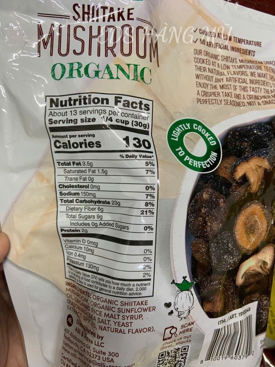 NẤM SẤY SHIITAKE ORGANIC SNACK YARD