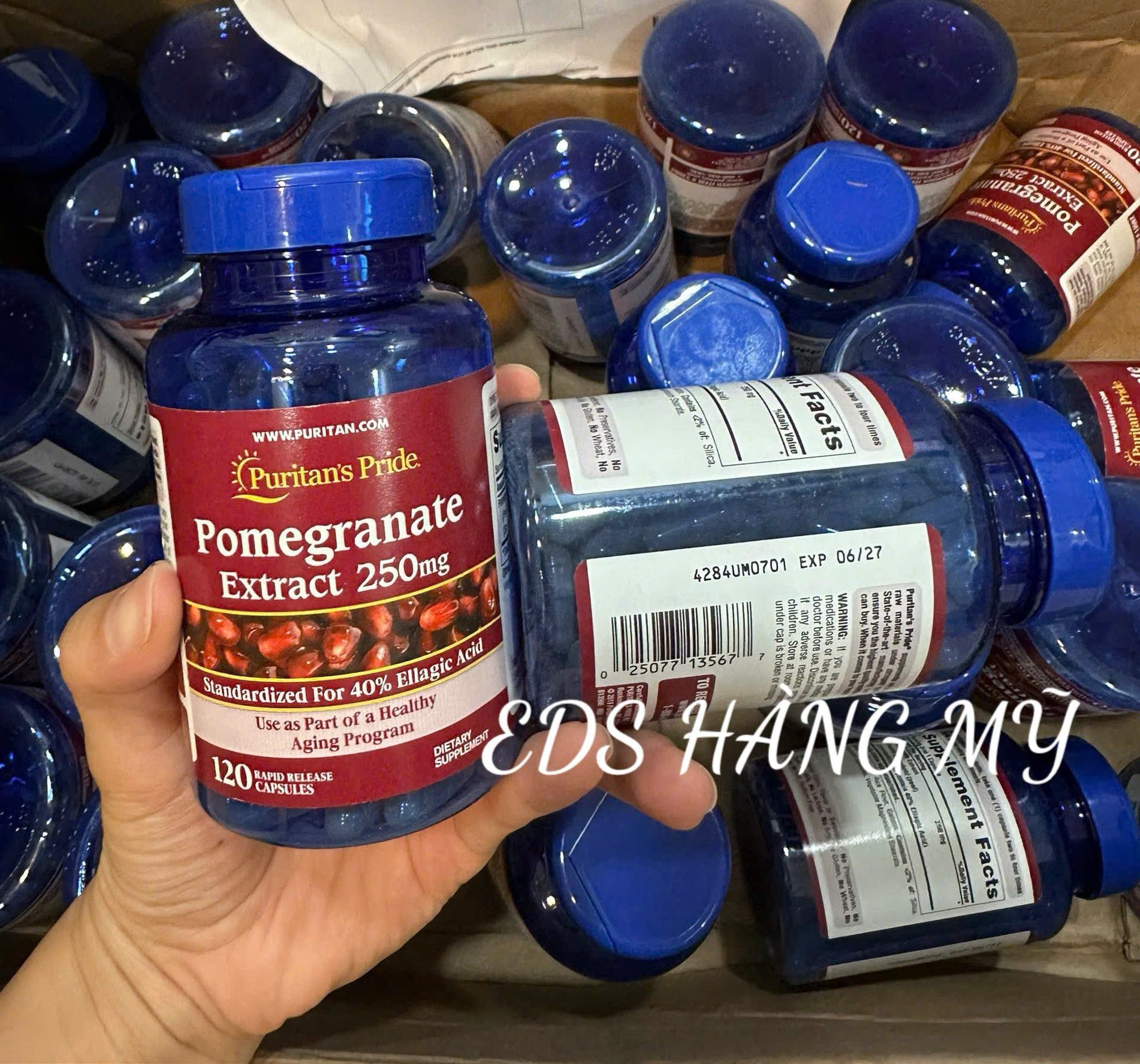 Viên uống tinh chất lựu Puritan’s Pride Pomegranate Extract 250mg