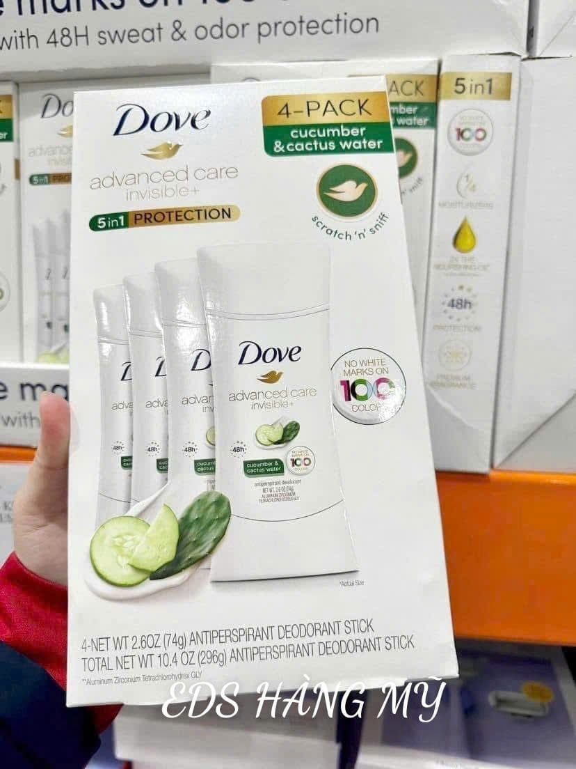 Lăn khử mùi dạng sáp Dove Advanced Care Cucumber & Cactus Water