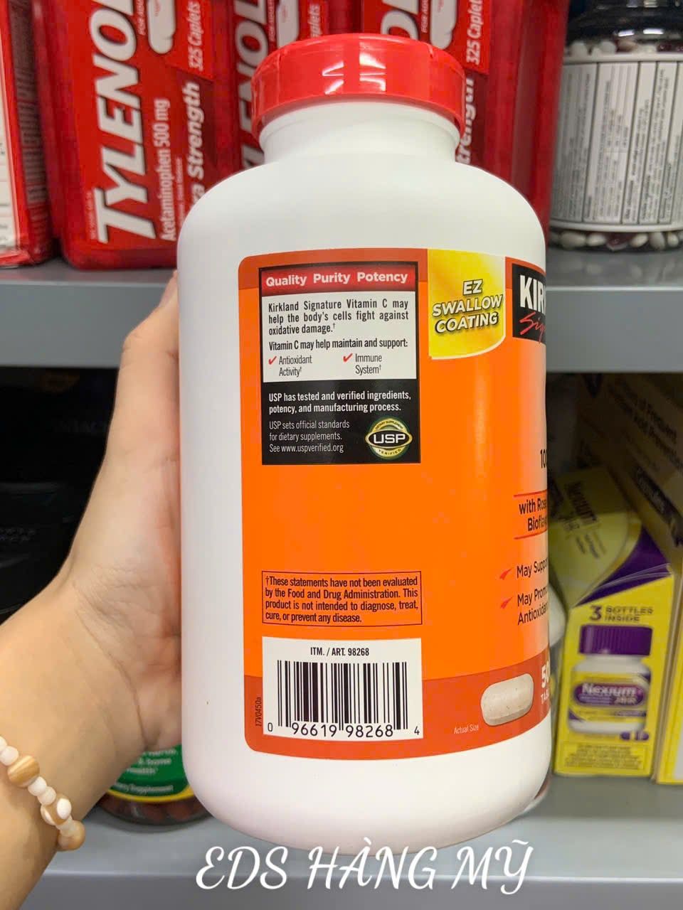 Viên uống, viên ngậm bỏ sung vitamin c Kirkland