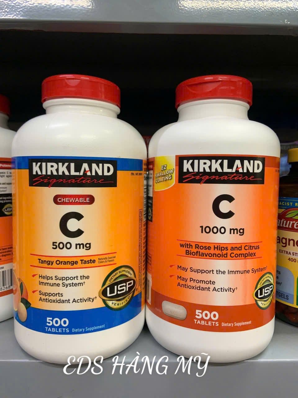 Viên uống, viên ngậm bỏ sung vitamin c Kirkland
