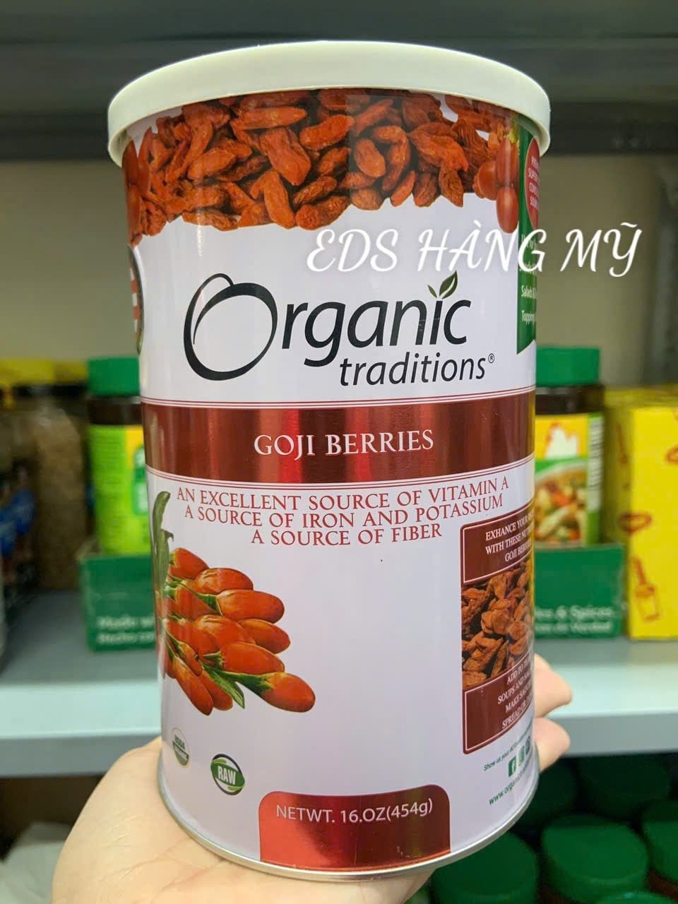 Câu kỷ tử khô hữu cơ sấy khô Organic Traditions GoJi Berries