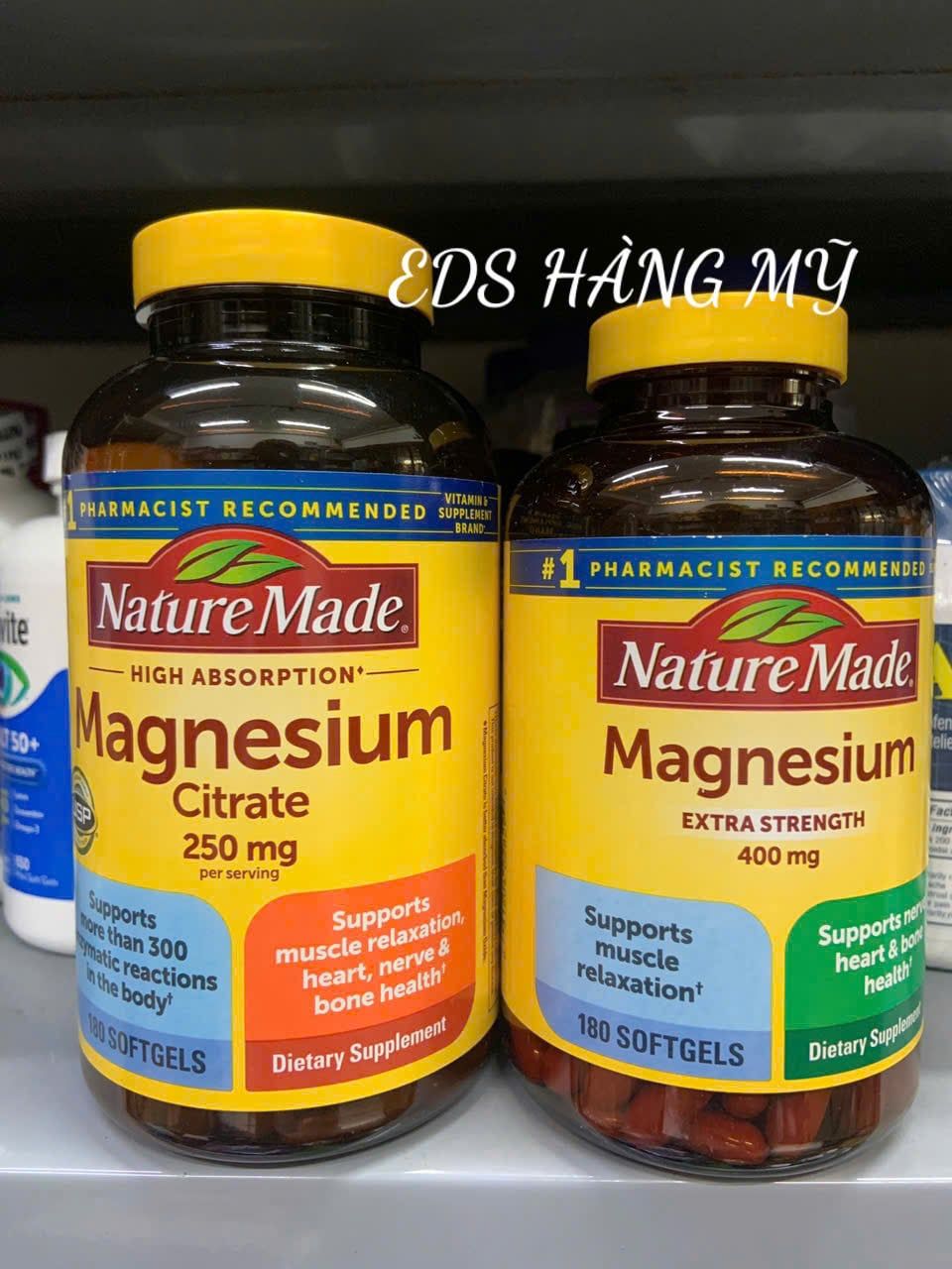 Viên uống bổ sung Magiê Nature Made Magnesium