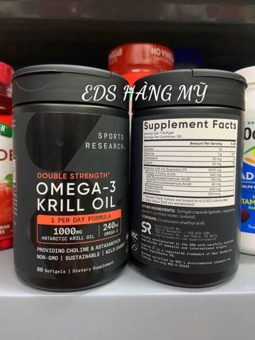  Sports Research Double Strength Omega-3 Krill Oil 