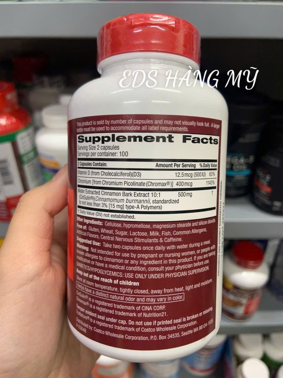 Viên uống hỗ trợ cân bằng đường huyết từ vỏ quế Trunature Advanced Strength CinSulin - Lọ 200 viên