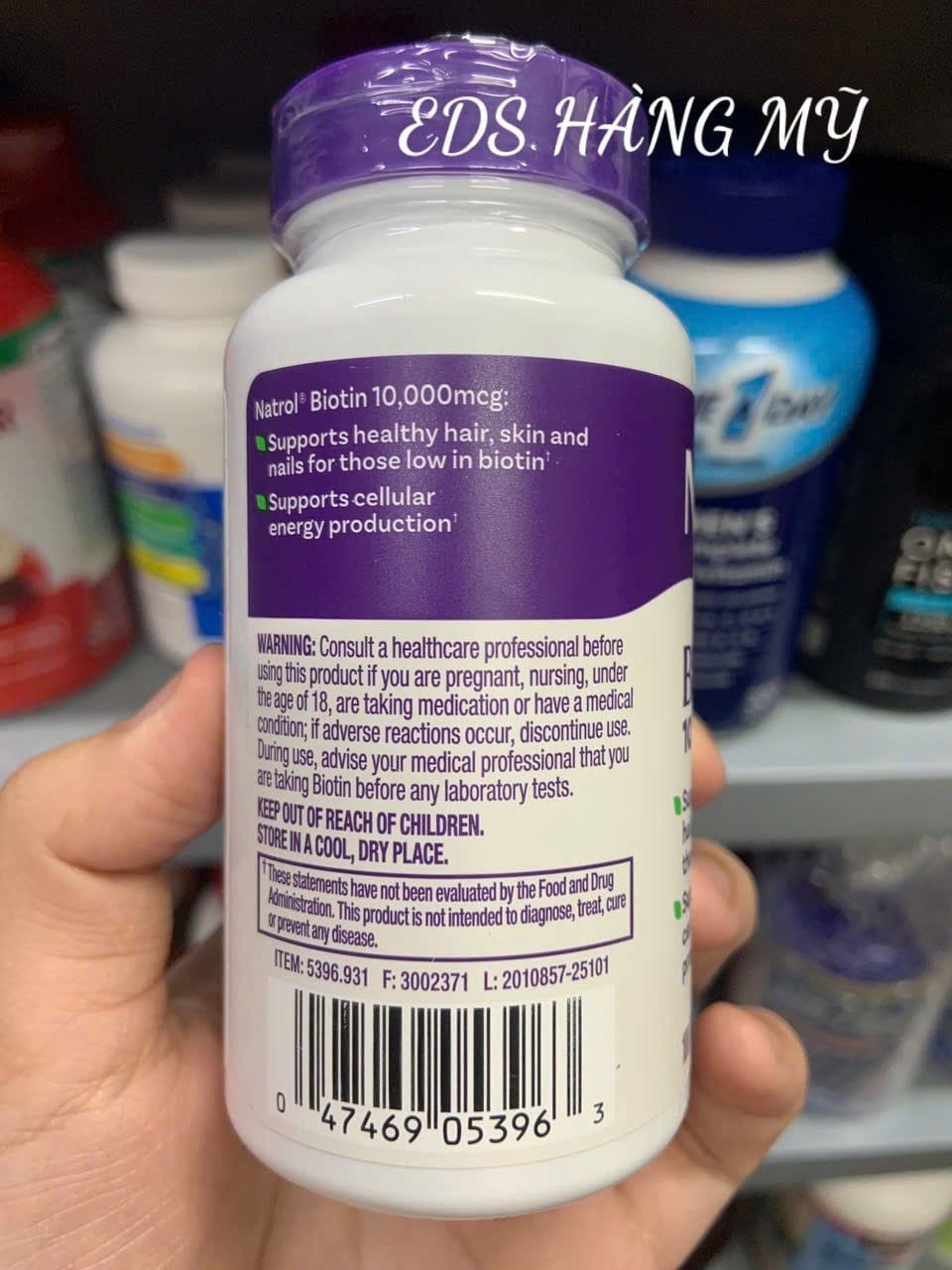 Viên uống/ ngậm hỗ trợ mọc tóc và chống rụng tóc Natrol Biotin Beauty 10,000mcg